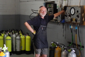 Andy filling dive cylinders